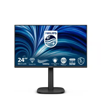 Monitor Philips 24B2U3601 23,8-tolline (60,5 cm) IPS Quad HD 2560x1440, USB 3.2 jaotur, USB-C, kõlarid, kõrguse reguleerimine, VESA, must