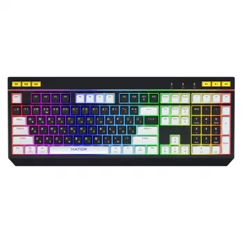 HATOR Icefall klaviatuur mängurile USB QWERTY US English must RGB LED