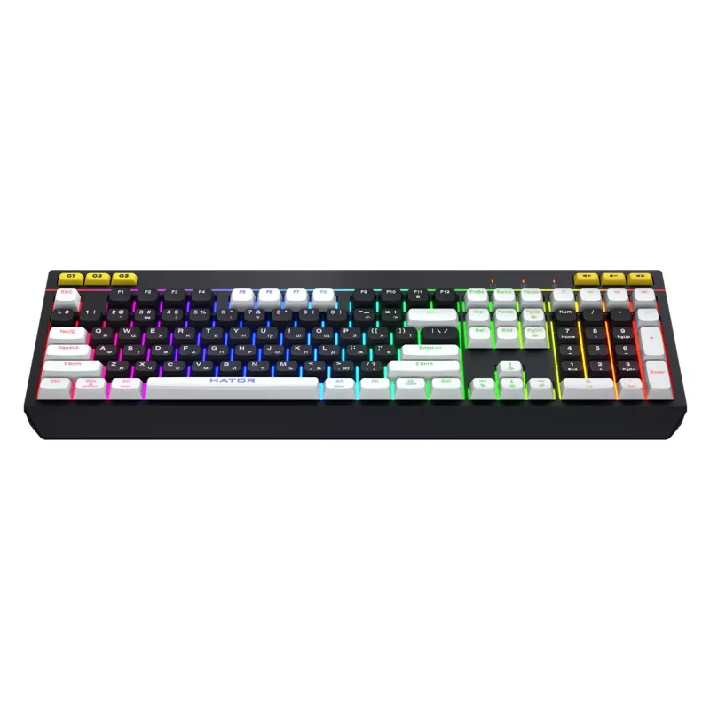 HATOR Icefall klaviatuur mängurile USB QWERTY US English must RGB LED