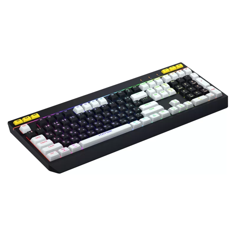 HATOR Icefall klaviatuur mängurile USB QWERTY US English must RGB LED