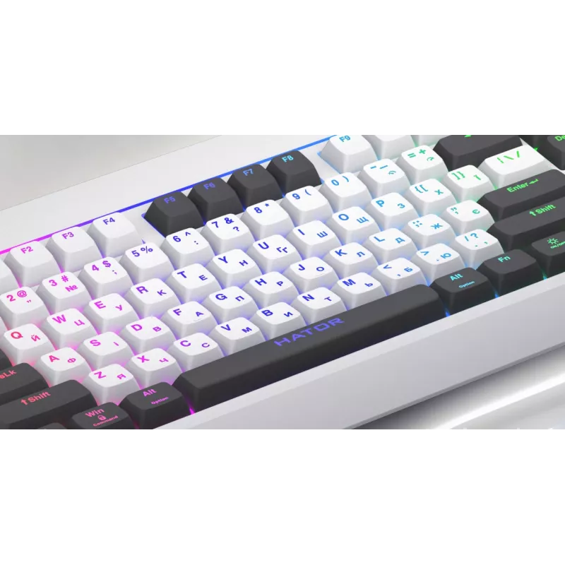 HATOR Icefall klaviatuur mängurile USB QWERTY US English must RGB LED