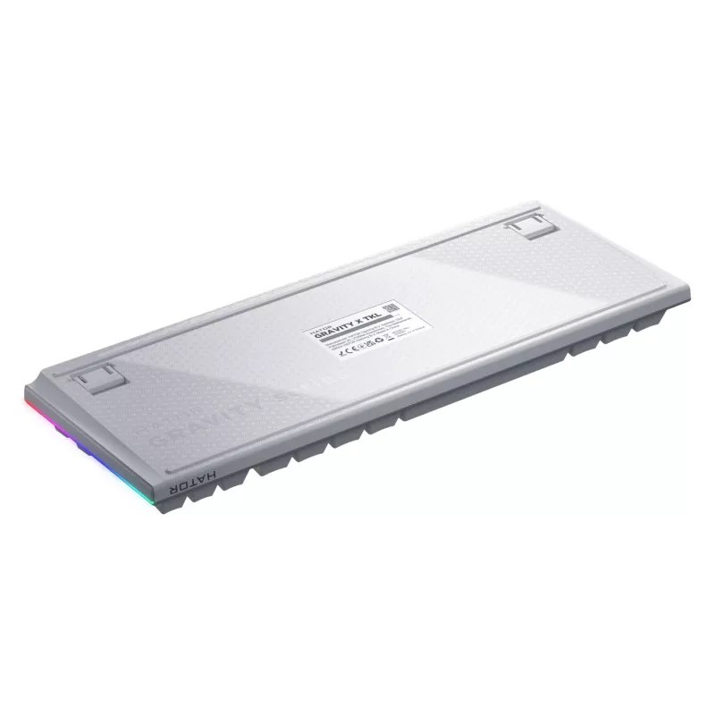 HATOR Gravity X TKL klaviatuur Mängimine USB QWERTY USA inglise Valge