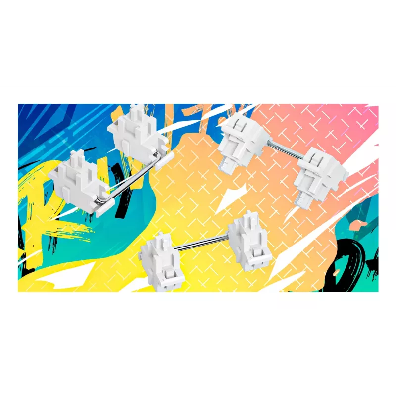 HATOR Gravity X TKL klaviatuur Mängimine USB QWERTY USA inglise Valge