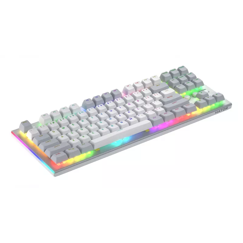 HATOR Gravity TKL klaviatuur Mängimine USB QWERTY USA inglise keel Valge