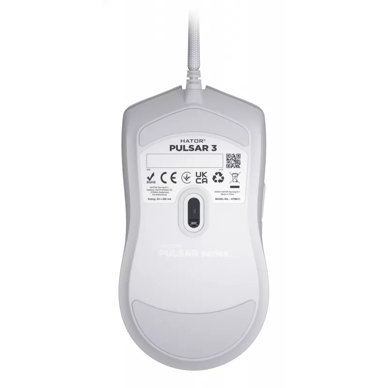 Hiir HATOR Pulsar 3 Optiline Kollane 12000 DPI 6 Nuppu Valge