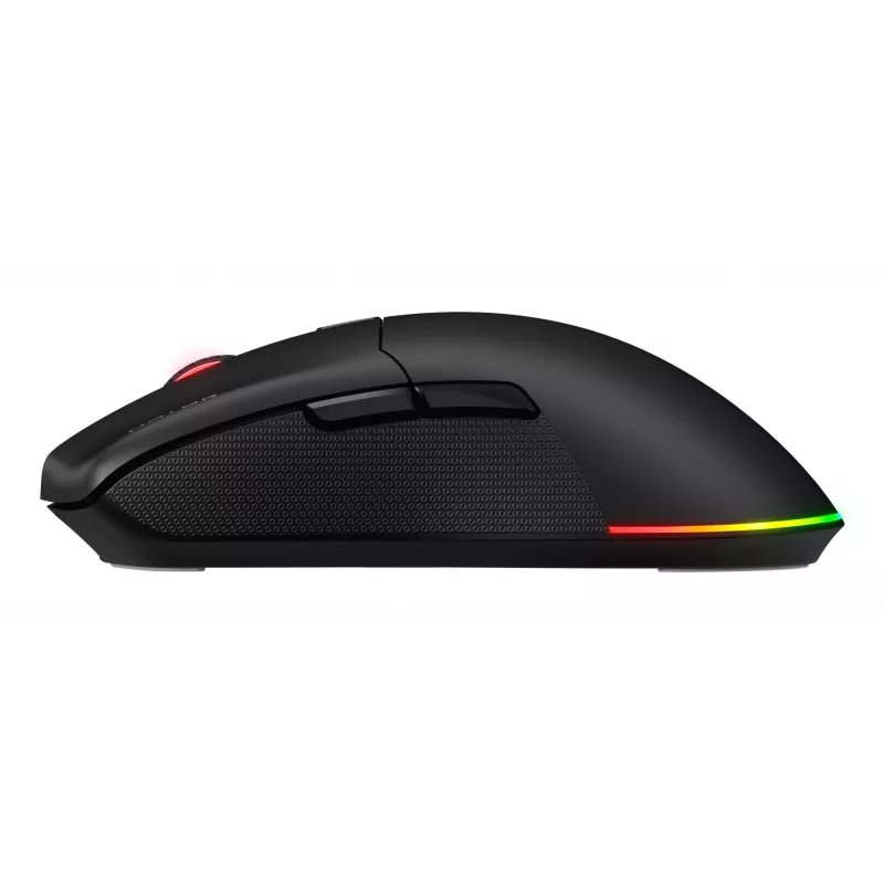 HATOR Pulsar 3 Wireless, must - Optilised kollased 100M lülitid PixArt PMW 3311 (HTM630)