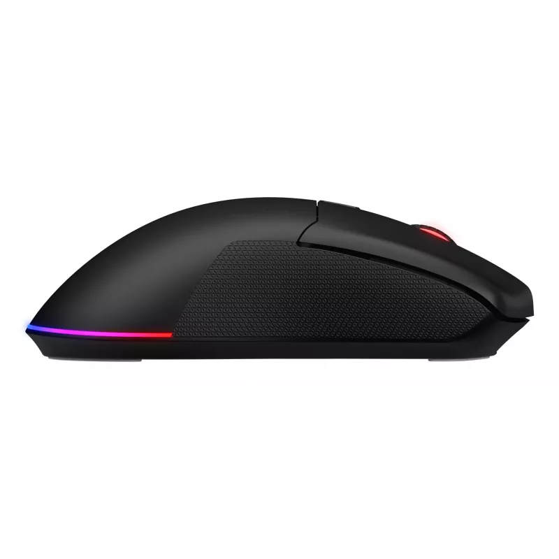 HATOR Pulsar 3 Wireless, must - Optilised kollased 100M lülitid PixArt PMW 3311 (HTM630)