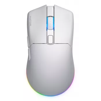 HATOR Pulsar 3 Wireless, valge - optiline kollane 100M lülitid PixArt PMW 3311 (HTM631)