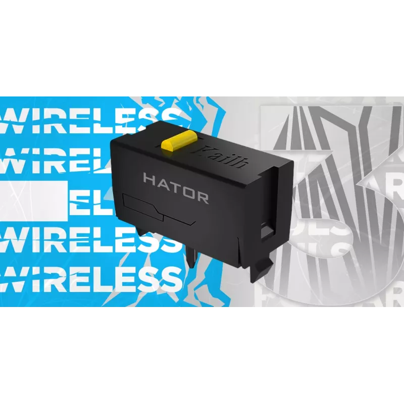 HATOR Pulsar 3 Wireless, valge - optiline kollane 100M lülitid PixArt PMW 3311 (HTM631)