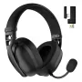 HATOR Hyperpunk 3 Wireless kõrvaklapid, juhtmega ja juhtmevaba peakomplekt, mänguritele, USB-C/USB-A, Bluetooth, must