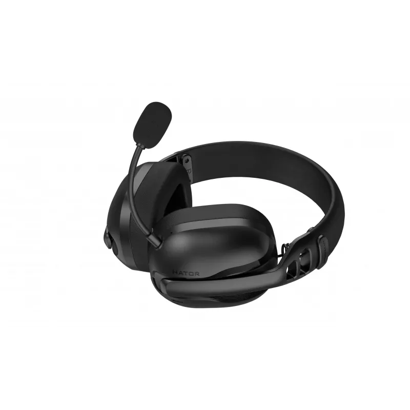 HATOR Hyperpunk 3 Wireless kõrvaklapid, juhtmega ja juhtmevaba peakomplekt, mänguritele, USB-C/USB-A, Bluetooth, must