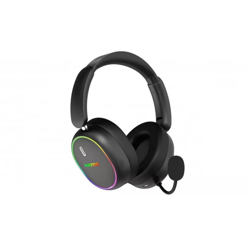 HATOR Phoenix 2 Wireless peakomplekt juhtmega ja juhtmevaba peakomplekt peakinnitusega mängimiseks USB USB-C / USB Type-A Bluetooth must