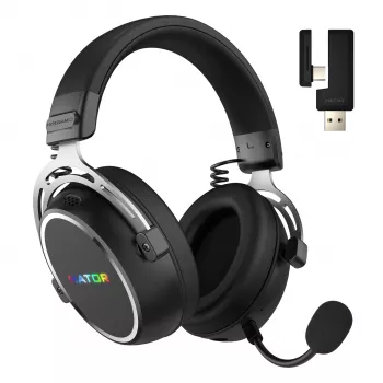 HATOR Hypergang 3 Wireless Peakomplekt Peapael Mängude jaoks USB USB-C / USB Type-A Bluetooth Must