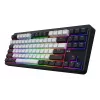 HATOR Rockfall 3 TKL Wireless, must, QMK/VIA, OMA profiiliga valge-mustad klahvikatted Klaviatuur - lineaarsed mehaanilised hotswap lülitid - US - ANSI paigutus (HTK850)