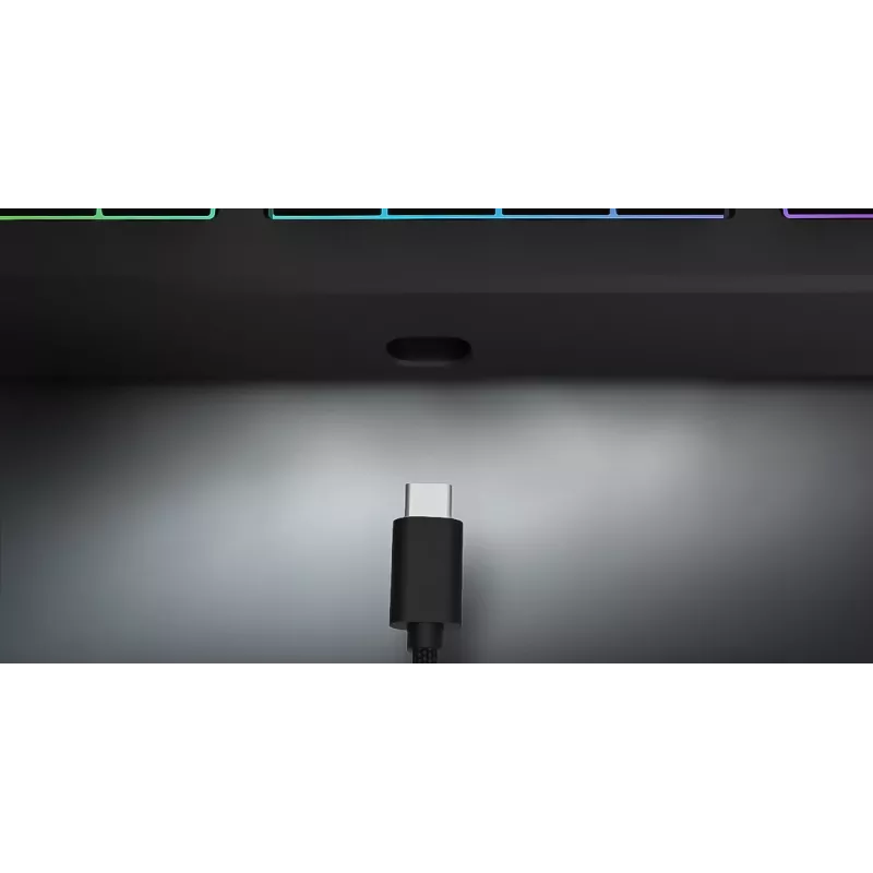 HATOR Rockfall 3 TKL Wireless, must, QMK/VIA, OMA profiiliga valge-mustad klahvikatted Klaviatuur - lineaarsed mehaanilised hotswap lülitid - US - ANSI paigutus (HTK850)