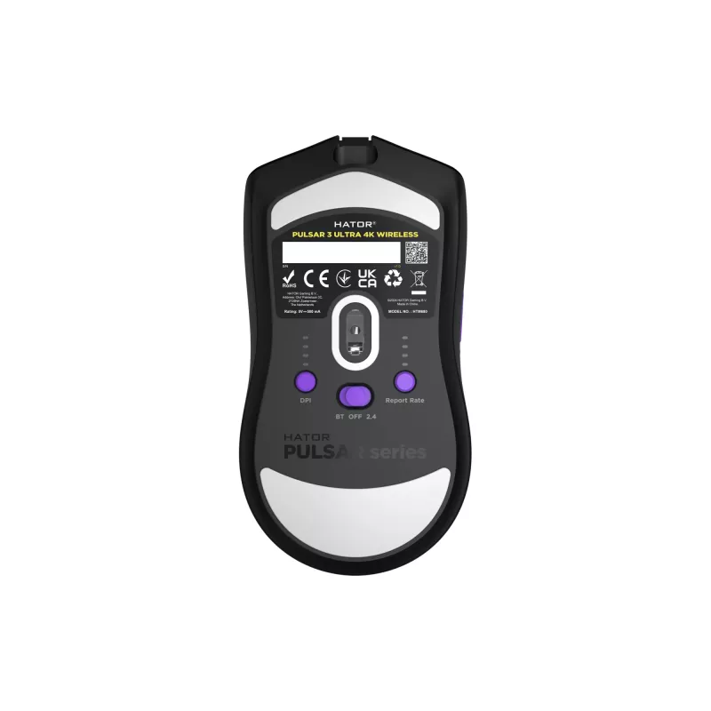 HATOR Pulsar 3 ULTRA 4K Wireless hiir Mängimiseks Paremakäeline RF-juhtmevaba + Bluetooth + USB Type-A Optiline 30000 DPI