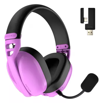 HATOR Hyperpunk 3 Wireless peakomplekt juhtmega ja juhtmevaba peakomplekt Peakomplekti sang Mängimine USB USB-C / USB Type-A Bluetooth Violetne