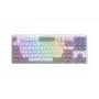 HATOR Rockfall 3 TKL Wireless, valge, QMK/VIA, OMA profiil valge-must klaviatuuriklahvid - lineaarsed mehaanilised hotswap lülitid - US - ANSI paigutus