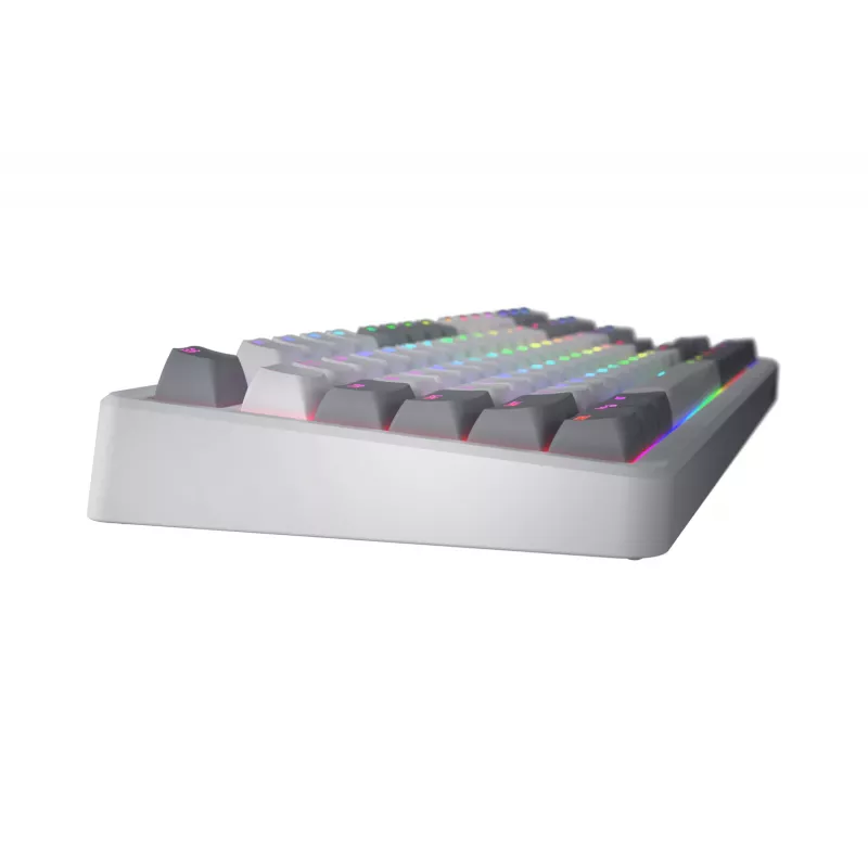 HATOR Rockfall 3 TKL Wireless, valge, QMK/VIA, OMA profiil valge-must klaviatuuriklahvid - lineaarsed mehaanilised hotswap lülitid - US - ANSI paigutus
