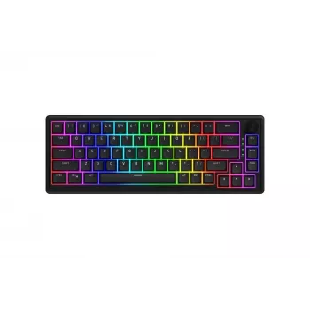 HATOR Skyfall 65 juhtmega, mehaaniline, USB-C, Aurum Sterling, 70M vajutust, RGB, must, 790g