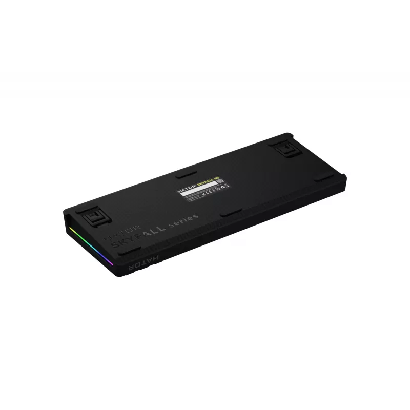 HATOR Skyfall 65 juhtmega, mehaaniline, USB-C, Aurum Sterling, 70M vajutust, RGB, must, 790g