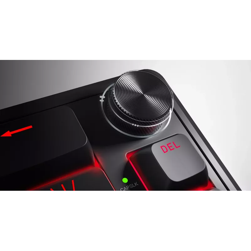 HATOR Skyfall 65 juhtmega, mehaaniline, USB-C, Aurum Sterling, 70M vajutust, RGB, must, 790g