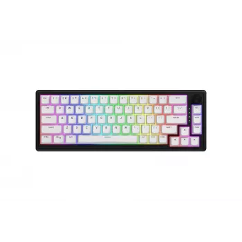 HATOR Skyfall Wireless 65 klaviatuur Mängimine USB + RF juhtmevaba + Bluetooth QWERTY USA inglise Must, Valge