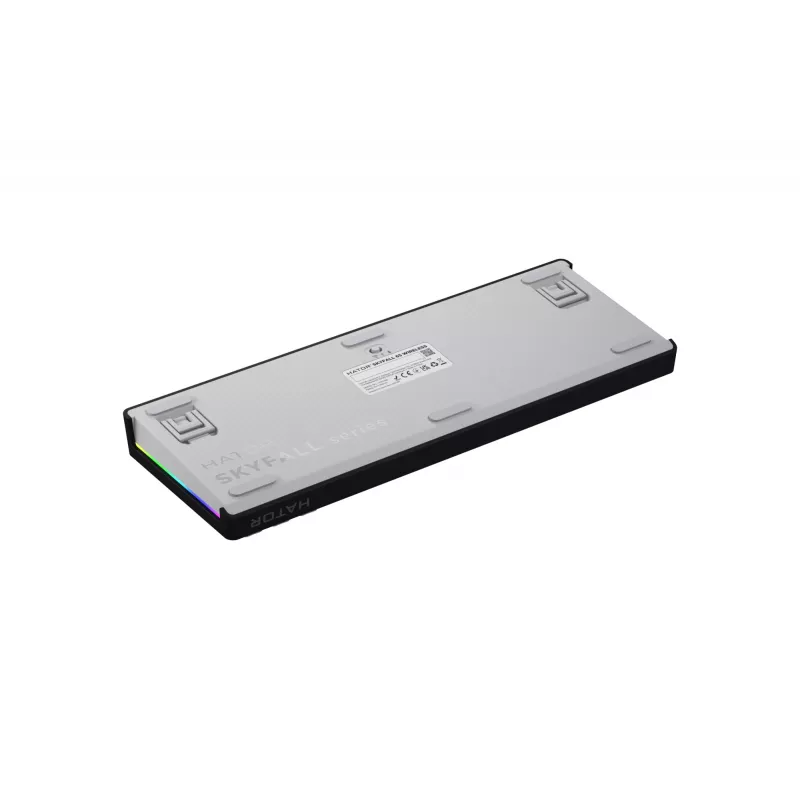 HATOR Skyfall Wireless 65 klaviatuur Mängimine USB + RF juhtmevaba + Bluetooth QWERTY USA inglise Must, Valge