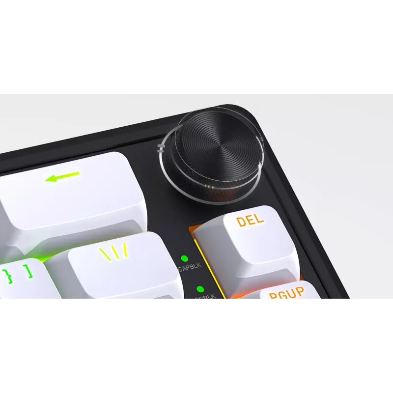 HATOR Skyfall Wireless 65 klaviatuur Mängimine USB + RF juhtmevaba + Bluetooth QWERTY USA inglise Must, Valge