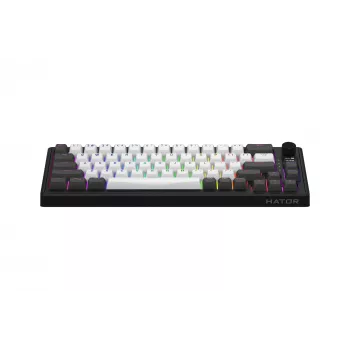 HATOR Skyfall Pro Wireless 65 klaviatuur Mängimine USB + raadiosageduslik juhtmevaba + Bluetooth QWERTY USA inglise Must, Hall