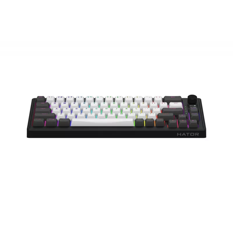 HATOR Skyfall Pro Wireless 65 klaviatuur Mängimine USB + raadiosageduslik juhtmevaba + Bluetooth QWERTY USA inglise Must, Hall