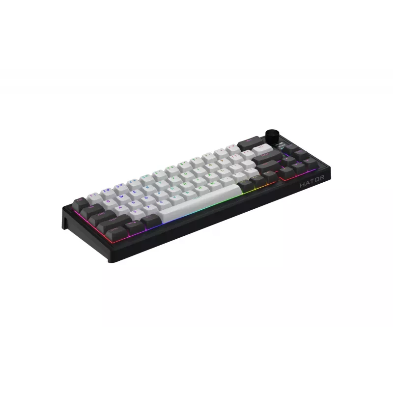 HATOR Skyfall Pro Wireless 65 klaviatuur Mängimine USB + raadiosageduslik juhtmevaba + Bluetooth QWERTY USA inglise Must, Hall