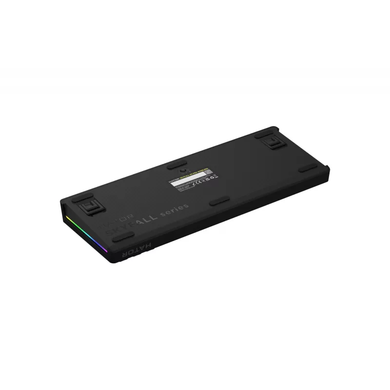 HATOR Skyfall Pro Wireless 65 klaviatuur Mängimine USB + raadiosageduslik juhtmevaba + Bluetooth QWERTY USA inglise Must, Hall