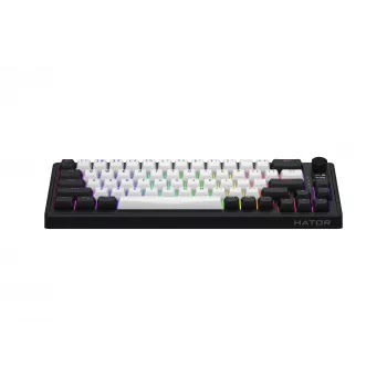 HATOR Skyfall 65 MAG ULTIMA 8K juhtmevaba klaviatuur Mängimine USB + RF Wireless + Bluetooth QWERTY US English Must, Valge
