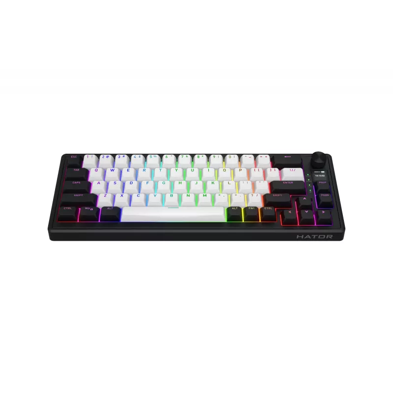 HATOR Skyfall 65 MAG ULTIMA 8K juhtmevaba klaviatuur Mängimine USB + RF Wireless + Bluetooth QWERTY US English Must, Valge