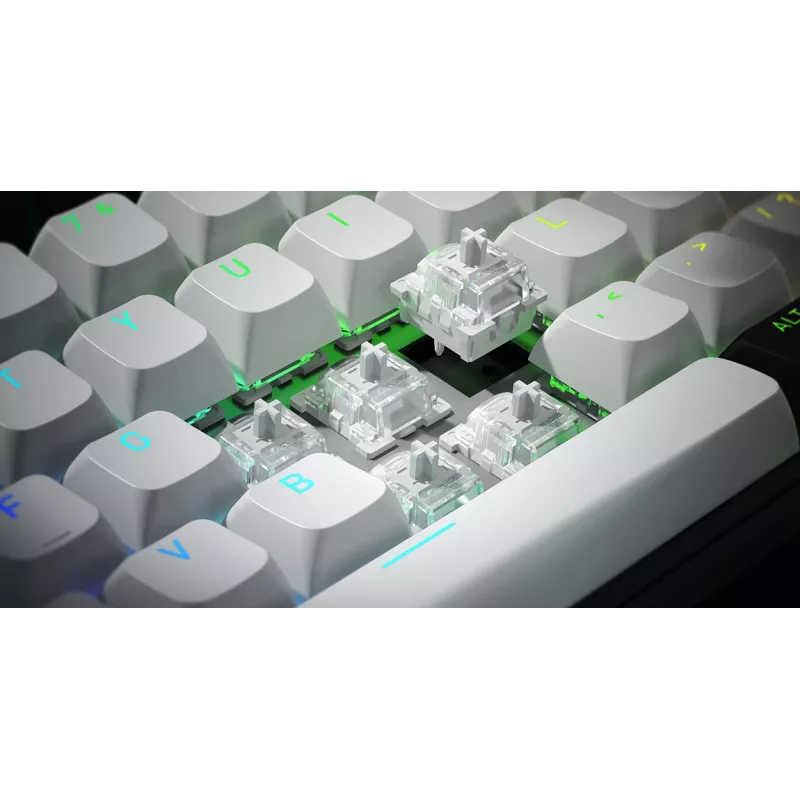 HATOR Skyfall 65 MAG ULTIMA 8K juhtmevaba klaviatuur Mängimine USB + RF Wireless + Bluetooth QWERTY US English Must, Valge