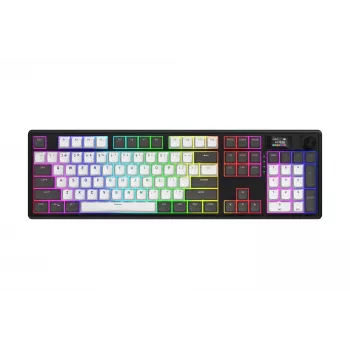 HATOR Skyfall Pro Wireless 100 klaviatuur – mängurile – USB + RF-juhtmevaba + Bluetooth – QWERTY – USA inglise – must, hall
