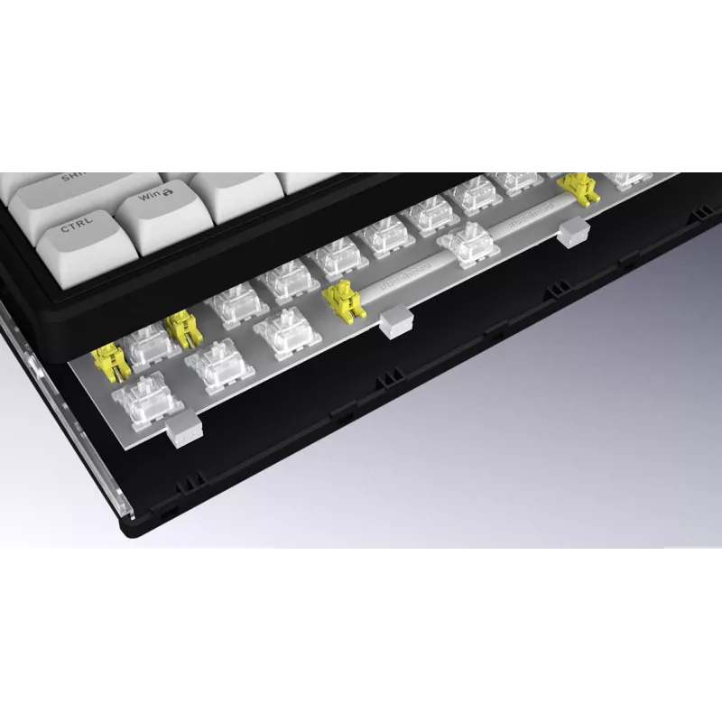 HATOR Skyfall 80 MAG ULTRA 8K klaviatuur Mängimine USB QWERTY USA inglise Must, Valge