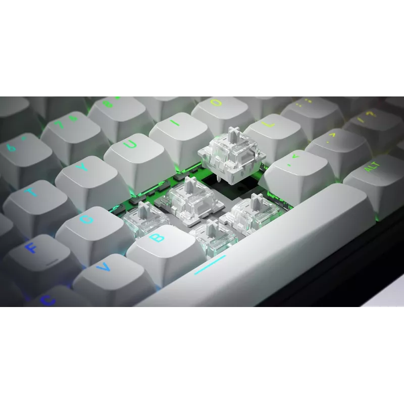 HATOR Skyfall 80 MAG ULTRA 8K klaviatuur Mängimine USB QWERTY USA inglise Must, Valge