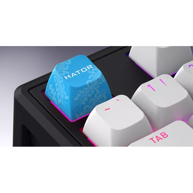 HATOR Skyfall 80 MAG ULTRA 8K klaviatuur Mängimine USB QWERTY USA inglise Must, Valge