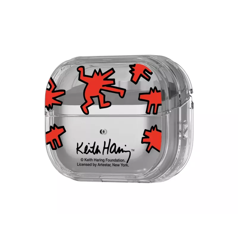 ümbris Samsung Keith Haring Slickback for Galaxy Buds3 Pro Red Transparent