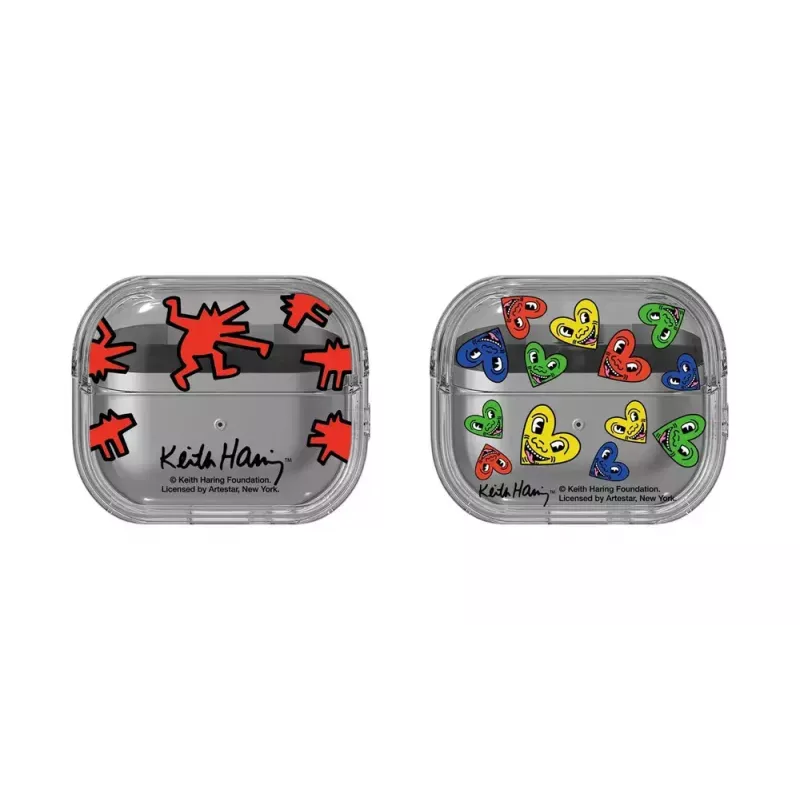 ümbris Samsung Keith Haring Slickback for Galaxy Buds3 Pro Red Transparent