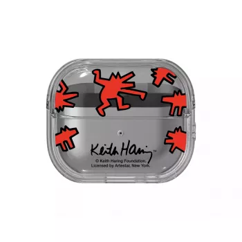 ümbris Samsung Keith Haring Slickback for Galaxy Buds3 Pro Red Transparent