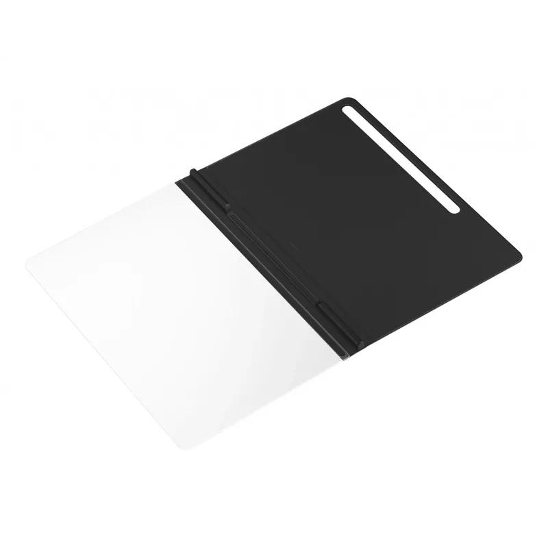 Tahvelarvuti raamatkaanekott Samsung EF-ZX800P Galaxy Tab S8+ / S7+ / S7 FE jaoks, sobib 12,7-tollisele ekraanile, must