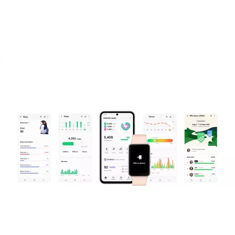 Samsung Galaxy Fit3 4,06 cm (1,6-tolline) AMOLED 40 mm digitaalne 256 x 402 pikslit puuteekraan hall