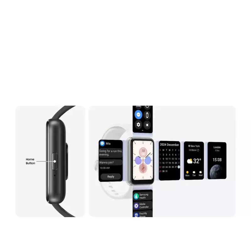 Samsung Galaxy Fit3 4,06 cm (1,6-tolline) AMOLED 40 mm digitaalne 256 x 402 pikslit puuteekraan hall