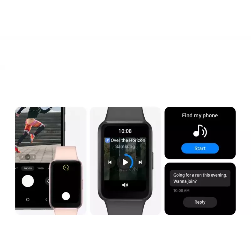 Samsung Galaxy Fit3 4,06 cm (1,6-tolline) AMOLED 40 mm digitaalne 256 x 402 pikslit puuteekraan hall