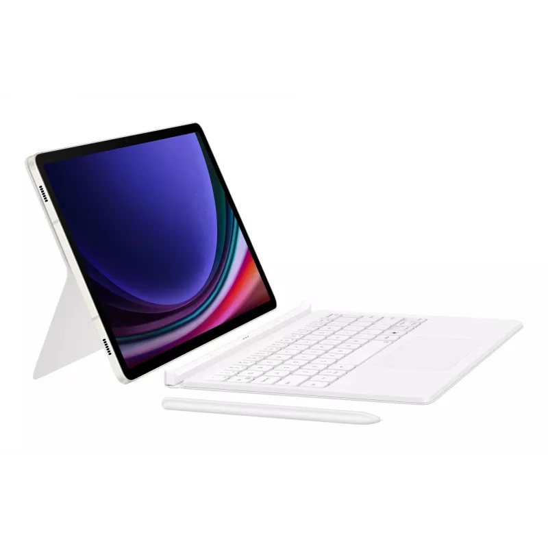 Klaviatuur Samsung EF-DX725 QWERTY inglise puuteplaadiga valge