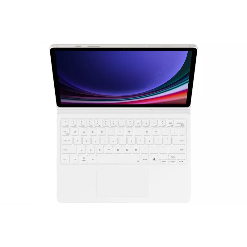 Klaviatuur Samsung EF-DX725 QWERTY inglise puuteplaadiga valge