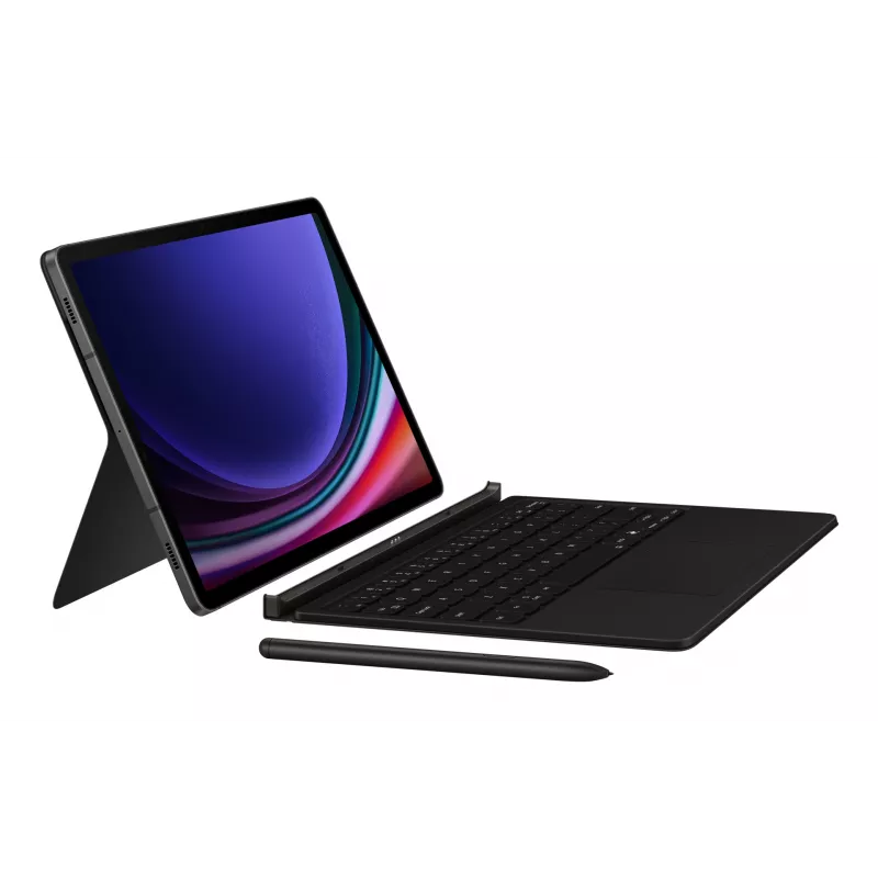 Klaviatuur Samsung EF-DX725 Nordic Pogo Pin Must Touchpad